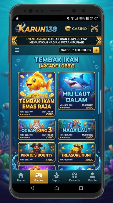 karun138 — layar beranda